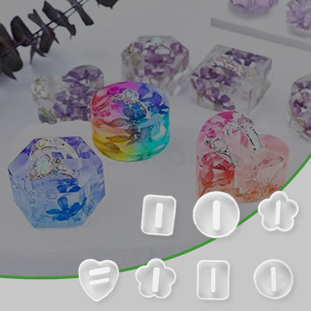 SILICOMOLDS- 7 Diffrent Size Ring Holder-URP297RM